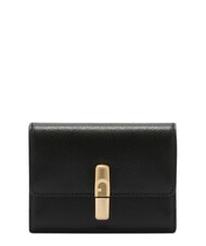 FURLA IRIDE Compact leather wallet Black - Women&rsquo;s Wallets - 1