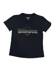 BLAUER GRAHAM Short-sleeved cotton T-shirt black - T-shirt - 1