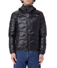 BLAUER WAVE Short padded down jacket with hood black - Men's down jackets - 1