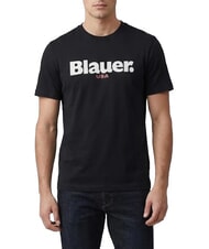 BLAUER ERNST Short-sleeved cotton T-shirt black - T-shirt - 1
