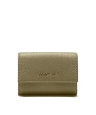 COCCINELLE METALLIC SOFT Hammered leather card holder - Women&rsquo;s Wallets