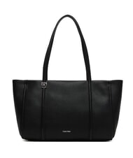CALVIN KLEIN HARDWARE EMBLEM PEBB Shopping Bag - Women&rsquo;s Bags