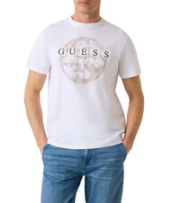 GUESS PATCH LOGO Cotton T-Shirt purwhite - T-shirt - 1