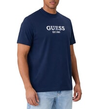 GUESS LOGO CONTRAST Cotton T-Shirt smartblue - T-shirt - 1