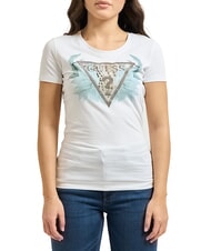 GUESS FEATHER TRIANGLE Cotton T-Shirt - T-shirt