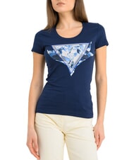 GUESS FEATHER TRIANGLE  blackened blue - T-shirt - 1