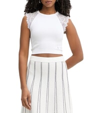 GUESS MILLIE Top purwhite - T-shirt - 1