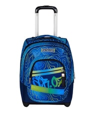 SEVEN NUANCED 2-wheel trolley backpack, fixed Bluedeep - Backpack trolleys - 1