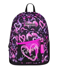 SEVEN LOVELY ELEMENTS Double compartment backpack pink strawberry - Backpacks & School and Leisure - 1