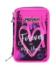 SEVEN GET TOGETHER 3-zip pencil case pink strawberry - Cases and Accessories - 1