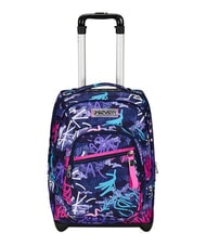 SEVEN GRAFFITIMIX 2-wheel trolley backpack, fixed BLUE POLITE - Backpack trolleys - 1
