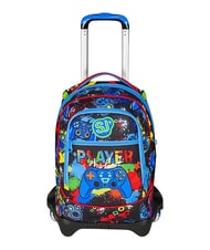SJGANG GAME-LED 3-wheel trolley backpack, removable - Backpack trolleys
