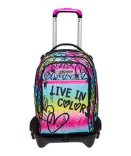 SEVEN COLOUR EXPRESSION 3-wheel trolley backpack, removable - Backpack trolleys