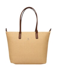 TOMMY HILFIGER POPETTE Shoulder shopping bag, XL sand mono - Women&rsquo;s Bags - 1