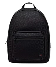TOMMY HILFIGER TH EMBOSSED FLAG Backpack with front pocket black - Backpacks & School and Leisure - 1