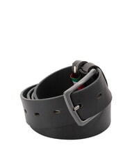 GAUD&Igrave; SANTA CROCE Leather belt BLACK - Belts - 1
