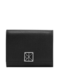 CALVIN KLEIN HARDWARE EMBLEM PEBB Ziparound wallet, in leather - Women&rsquo;s Wallets