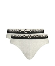 TRUSSARDI DOUBLE ELASTIC Pack of 2 pairs of briefs grey melange - Men's briefs - 1
