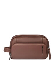 PIQUADRO CRONUS Leather beauty case BROWN - Beauty Case - 1