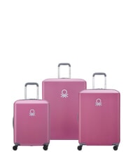 BENETTON By DELSEY UCB HARD Set of 3 trolleys: cabin+medium+large - Trolley Set
