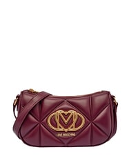 LOVE MOSCHINO EMBOSSED Shoulder bag, double portability wine - Women&rsquo;s Bags - 1