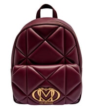 LOVE MOSCHINO EMBOSSED Backpack with front pocket wine - Women&rsquo;s Bags - 1