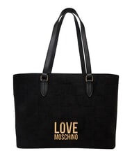 LOVE MOSCHINO PATCHY Shopping bag, shoulder bag Black - Women&rsquo;s Bags - 1