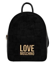 LOVE MOSCHINO PATCHY Backpack with logo Black - Women&rsquo;s Bags - 1