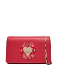 LOVE MOSCHINO SMART DAILY Clutch bag with metal shoulder strap RED - Women&rsquo;s Bags - 1