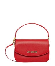 LOVE MOSCHINO CHUNKY TAB Bag with flap and shoulder strap RED - Women&rsquo;s Bags - 1