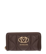LOVE MOSCHINO EMBOSSED Large zip-around wallet chocolate - Women&rsquo;s Wallets - 1