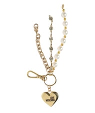 LOVE MOSCHINO CHARMS Keychain with metal logo - Key holders
