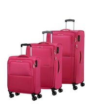 AMERICAN TOURISTER AIR WAVE Cabin + Medium + Large Trolley Set  berry blast - Trolley Set - 1