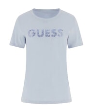 GUESS STUDS SCRIPT Short-sleeved T-shirt aerial blue - T-shirt - 1