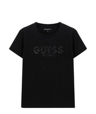 GUESS STUDS SCRIPT Short-sleeved T-shirt jetbla - T-shirt - 1