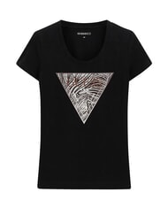 GUESS ZEBRA TRIANGLE Short-sleeved T-shirt jetbla - T-shirt - 1