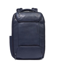 PIQUADRO CRONUS 14" laptop backpack, in leather blue - Laptop backpacks - 1