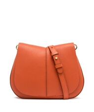 GIANNI CHIARINI HELENA ROUND Leather bag with double shoulder strap coral - Women&rsquo;s Bags - 1