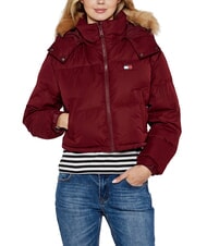 TOMMY HILFIGER TH JEANS Short down jacket deep red - Women's down jackets - 1