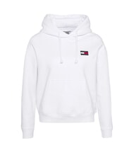 TOMMY HILFIGER TH JEANS Cotton hoodie ancient white - Sweatshirts - 1