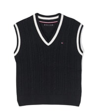 TOMMY HILFIGER TH Knitted vest, v-neck desert sky - Children's Sweaters - 1