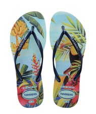 HAVAIANAS  SLIM TROPICAL flip flops blue/blue - Women&rsquo;s shoes - 1