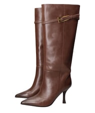 MARC ELLIS ME25 High boot, 9cm heel, in leather dark brown - Women&rsquo;s shoes - 1