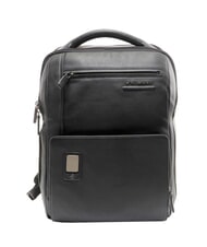 PIQUADRO AKRON Leather backpack Black - Laptop backpacks - 1