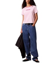 CALVIN KLEIN SS RETRO LOGO GRAPHI Short-sleeved T-shirt pink - T-shirt - 1