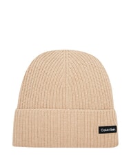 CALVIN KLEIN ESSENTIAL PATCH Wool blend hat beige - Hats - 1