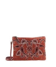 GABS BEYONCE Clutch bag with shoulder strap, in leather terracotta - Women&rsquo;s Bags - 1