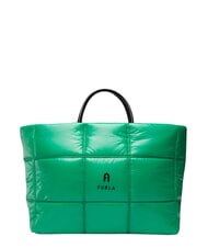 FURLA OPPORTUNITY Tote bag in shiny fabric joker green - Women&rsquo;s Bags - 1