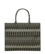 FURLA OPPORTUNITY L Recycled jacquard tote bag cactus tones - Women&rsquo;s Bags - 1