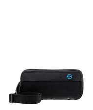 PIQUADRO P16 Three-zipper pencil case, mixed leather - Sachets & Travels Cases